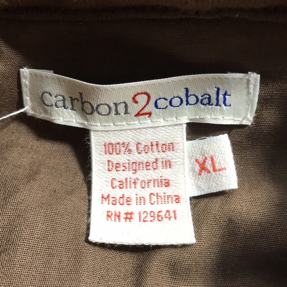 Carbon 2 Cobalt Brand Mens Black and Brown Hooded Sweater Size XL - Picture 4 of 5